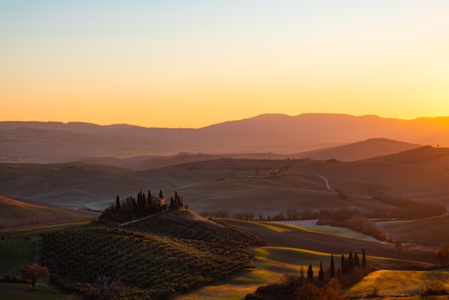 Val d’Orcia at dusk